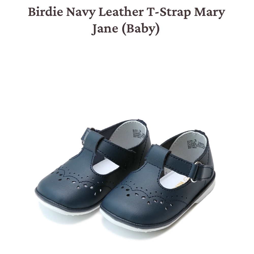 Birdie Navy Leather T-Strap Mary Jane (Toddler Size 6)